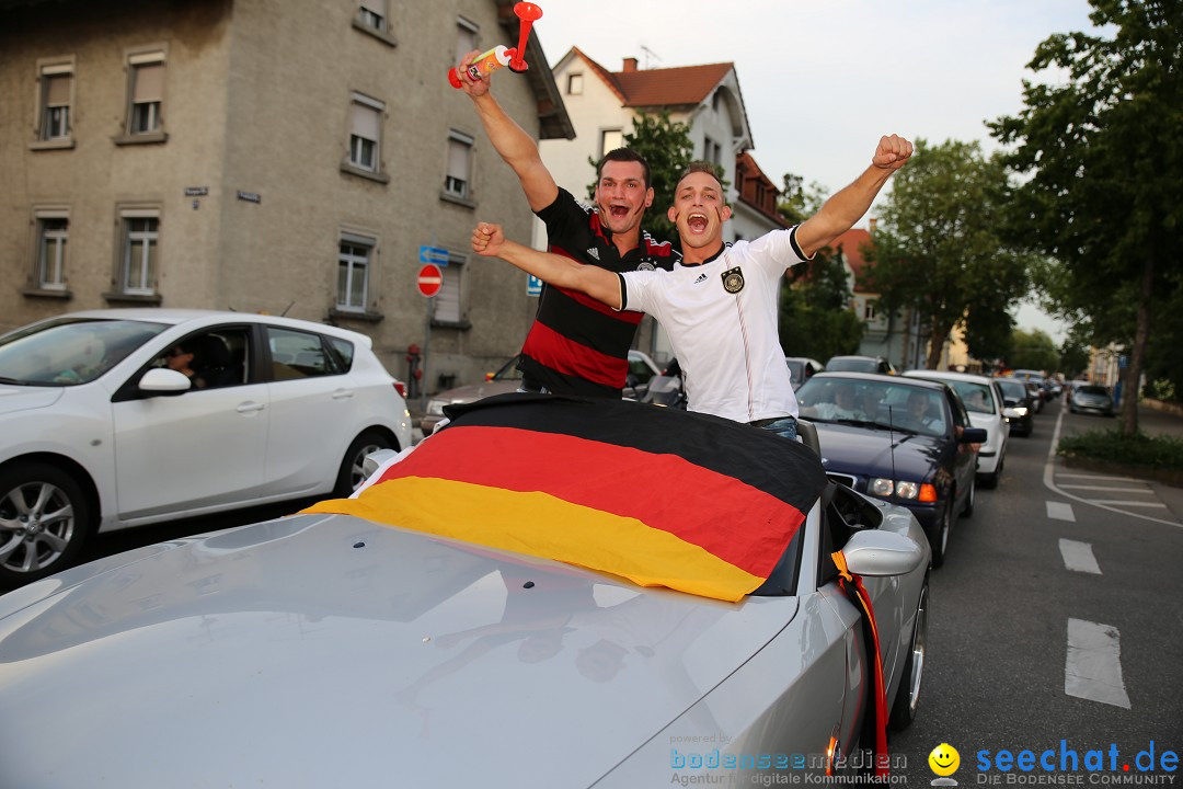 WM 2014: Deutschland vs. Frankreich: Singen am Bodensee, 04.07.2014