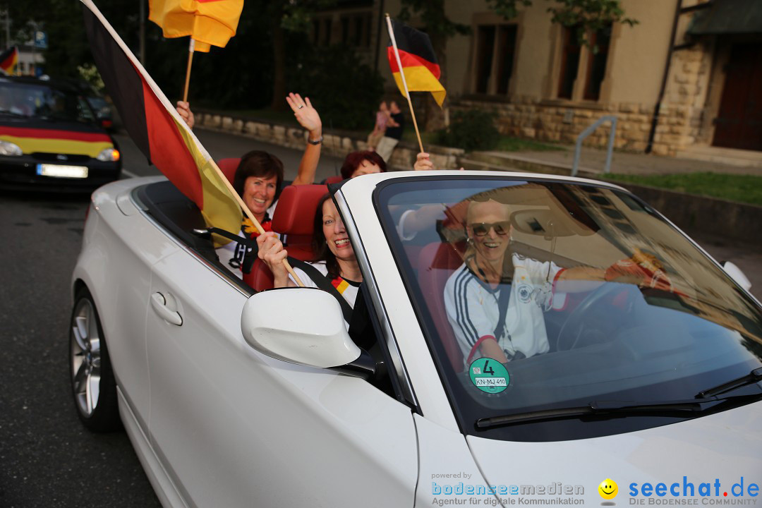 WM 2014: Deutschland vs. Frankreich: Singen am Bodensee, 04.07.2014