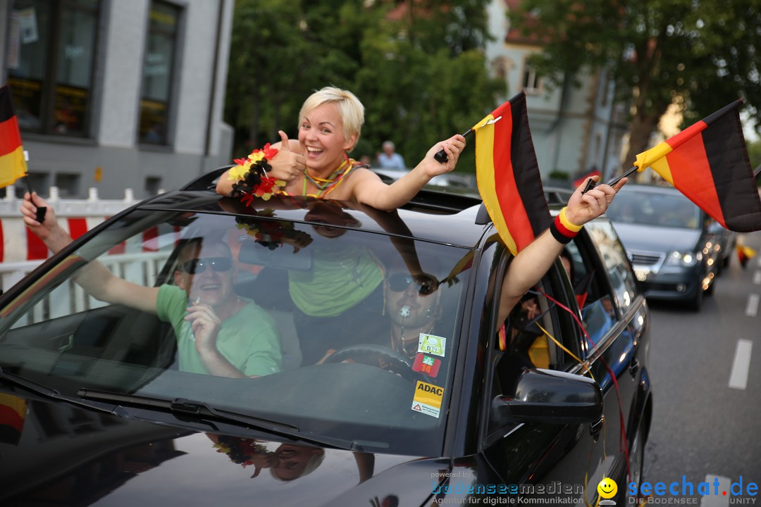 WM 2014: Deutschland vs. Frankreich: Singen am Bodensee, 04.07.2014