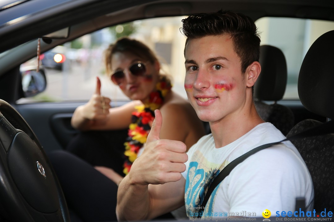 WM 2014: Deutschland vs. Frankreich: Singen am Bodensee, 04.07.2014