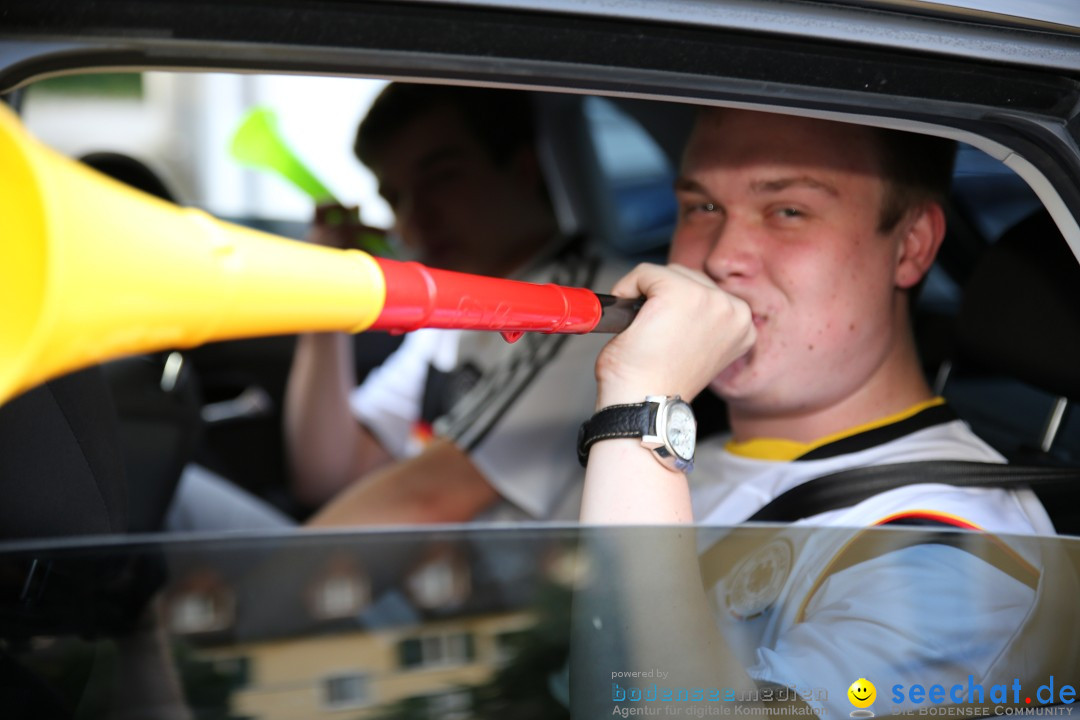 WM 2014: Deutschland vs. Frankreich: Singen am Bodensee, 04.07.2014