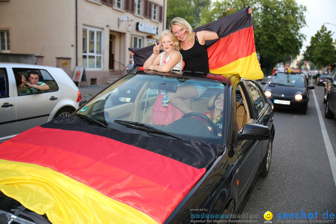 WM 2014: Deutschland vs. Frankreich: Singen am Bodensee, 04.07.2014