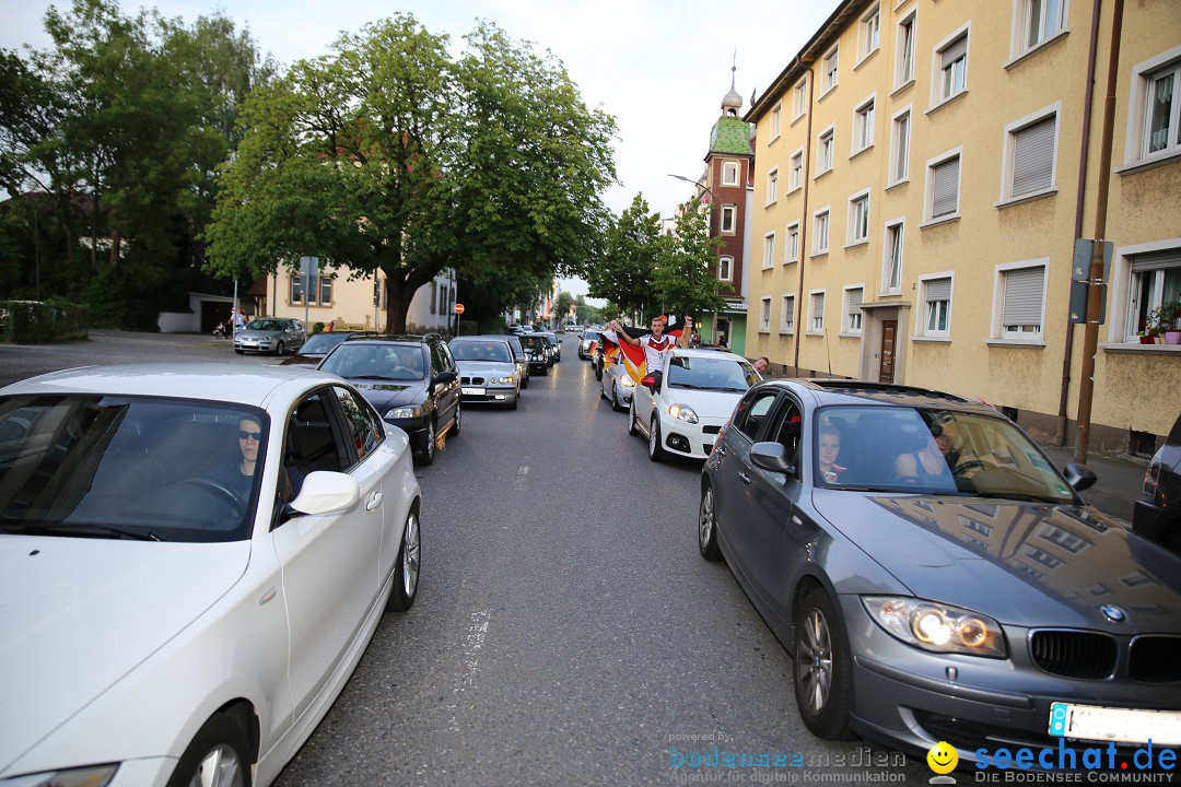 WM 2014: Deutschland vs. Frankreich: Singen am Bodensee, 04.07.2014