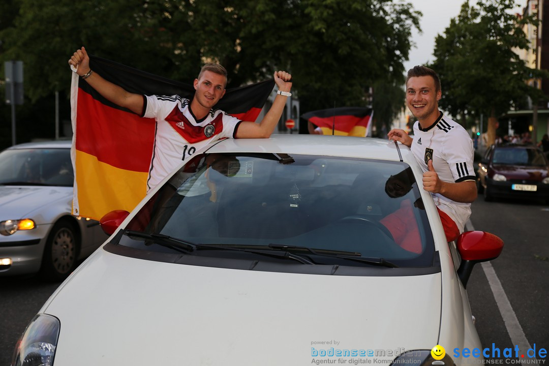 WM 2014: Deutschland vs. Frankreich: Singen am Bodensee, 04.07.2014