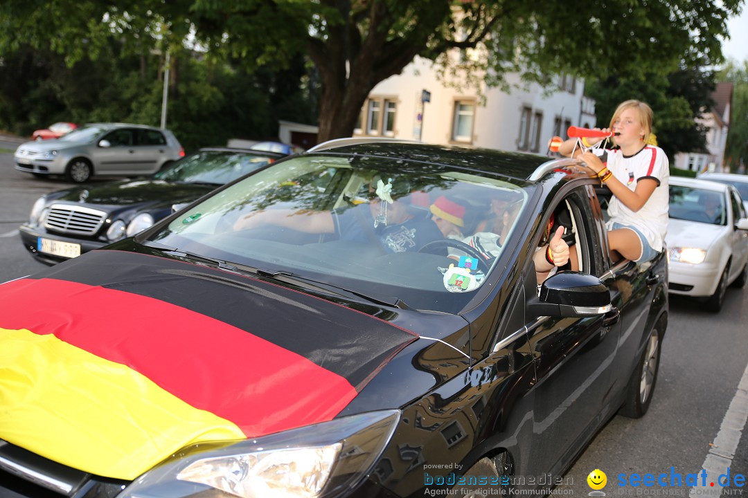 WM 2014: Deutschland vs. Frankreich: Singen am Bodensee, 04.07.2014