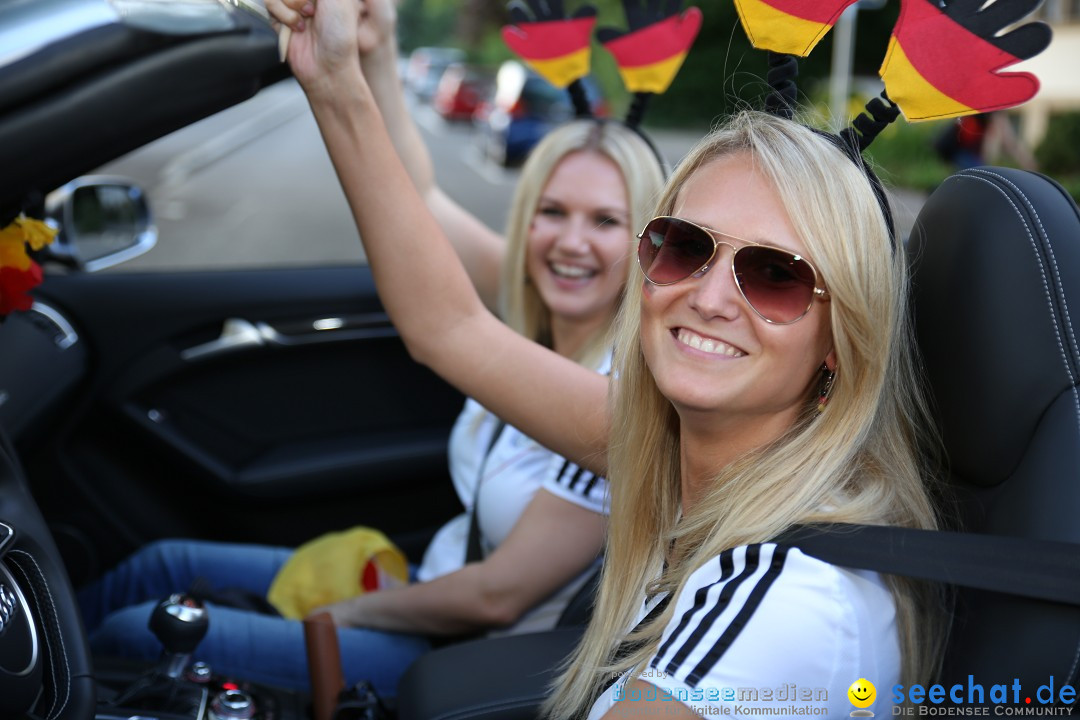 WM 2014: Deutschland vs. Frankreich: Singen am Bodensee, 04.07.2014