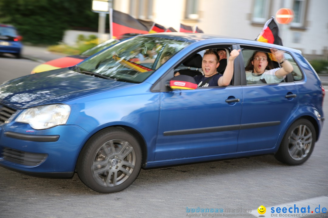 WM 2014: Deutschland vs. Frankreich: Singen am Bodensee, 04.07.2014