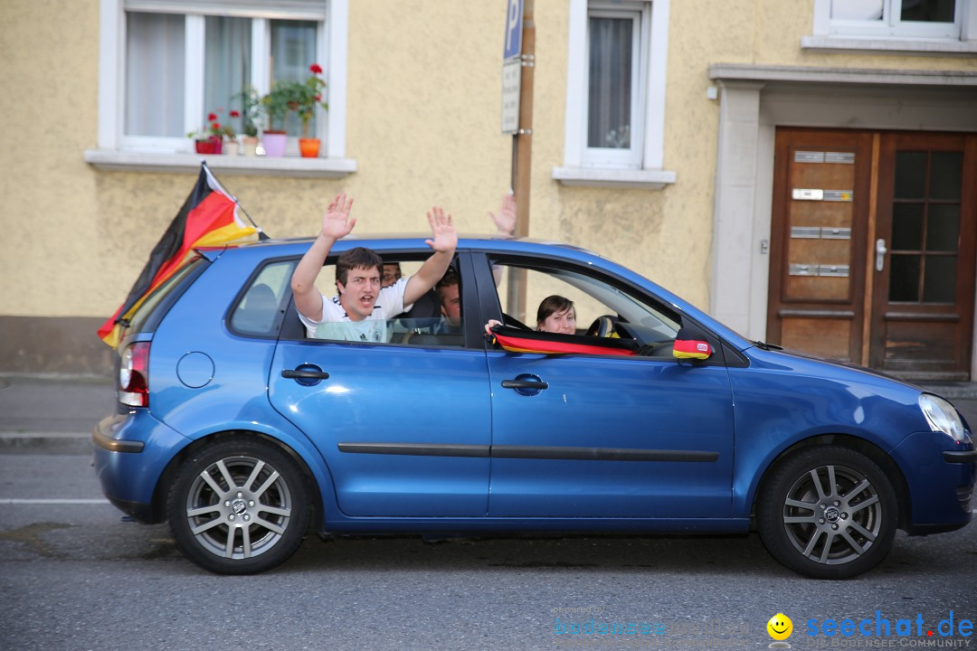 WM 2014: Deutschland vs. Frankreich: Singen am Bodensee, 04.07.2014