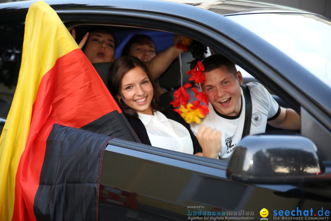 WM 2014: Deutschland vs. Frankreich: Singen am Bodensee, 04.07.2014