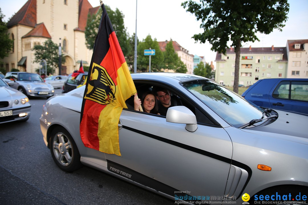 WM 2014: Deutschland vs. Frankreich: Singen am Bodensee, 04.07.2014