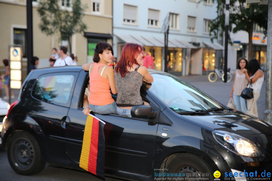 WM 2014: Deutschland vs. Frankreich: Singen am Bodensee, 04.07.2014