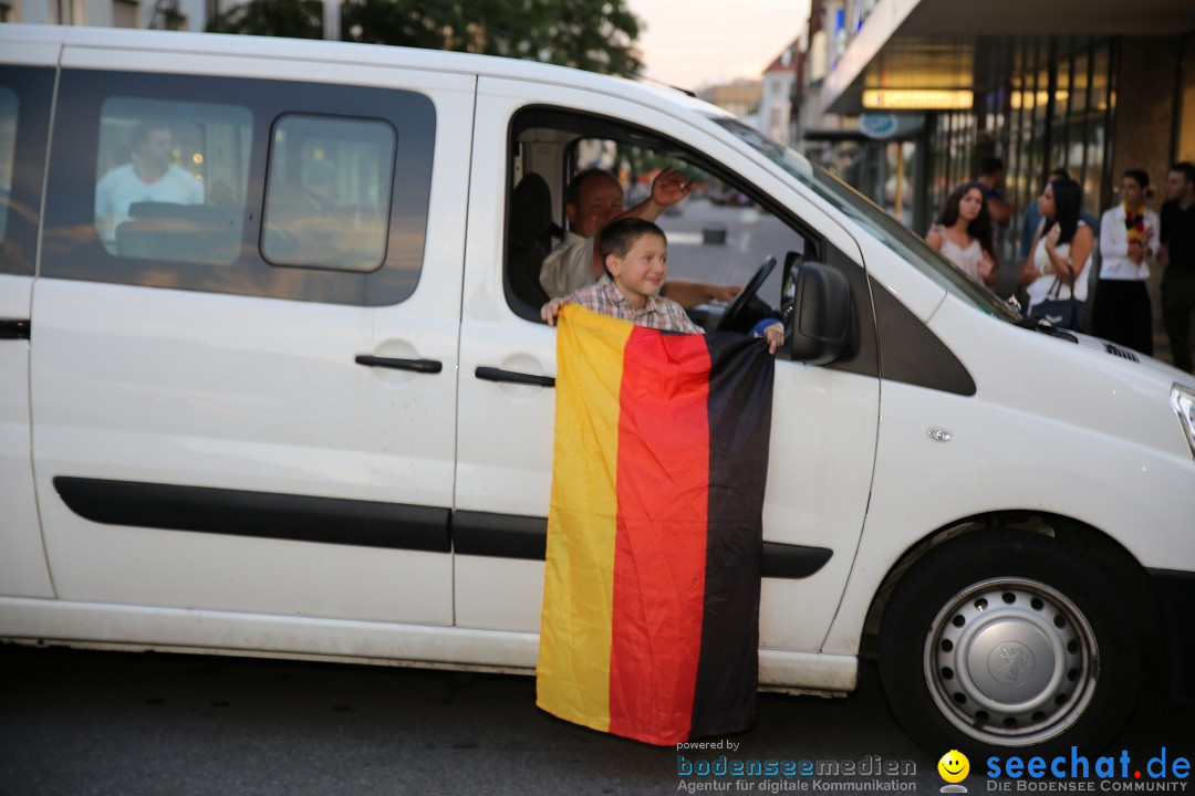 WM 2014: Deutschland vs. Frankreich: Singen am Bodensee, 04.07.2014