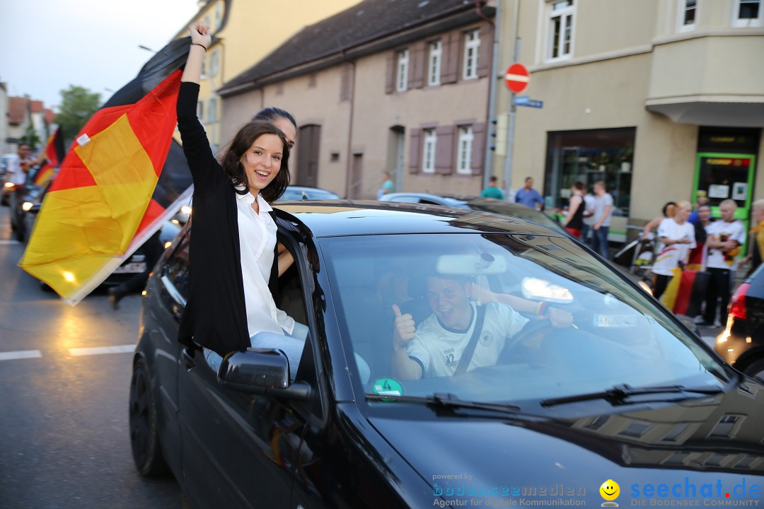 WM 2014: Deutschland vs. Frankreich: Singen am Bodensee, 04.07.2014