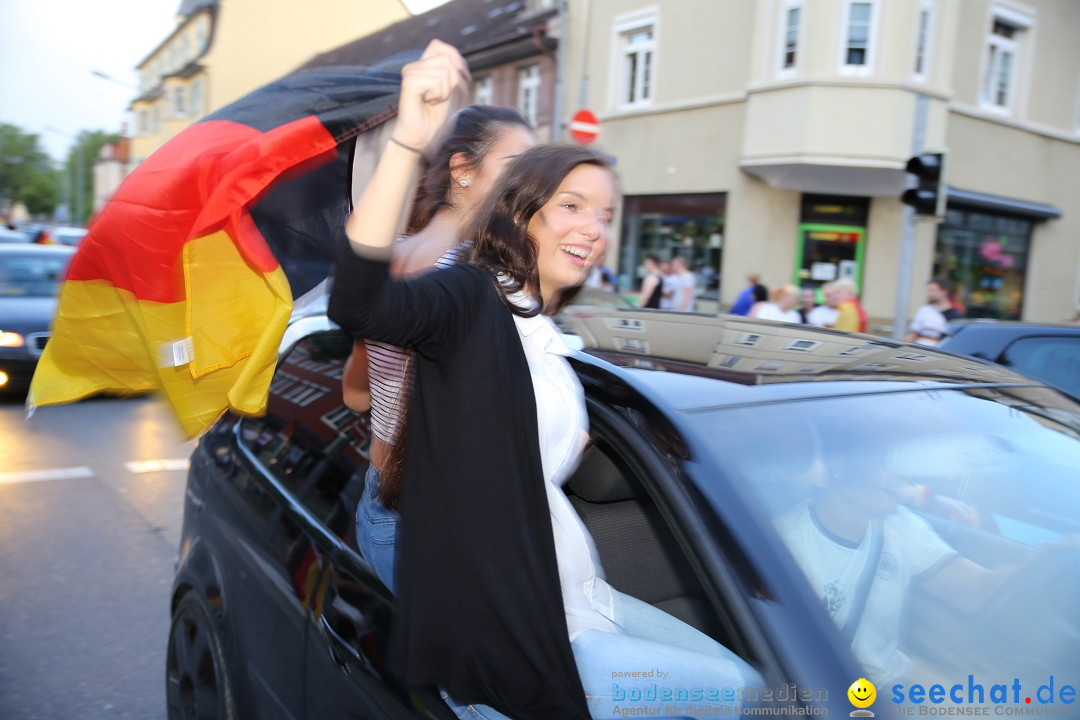 WM 2014: Deutschland vs. Frankreich: Singen am Bodensee, 04.07.2014