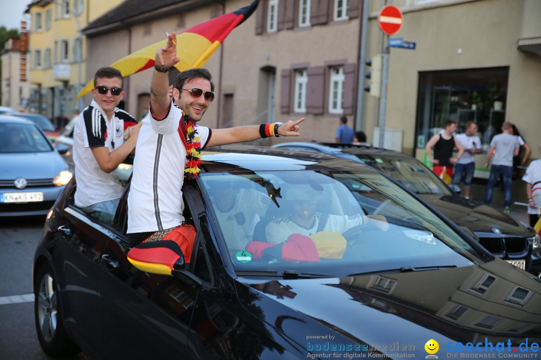 WM 2014: Deutschland vs. Frankreich: Singen am Bodensee, 04.07.2014