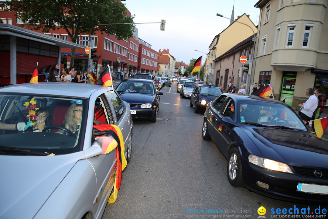 WM 2014: Deutschland vs. Frankreich: Singen am Bodensee, 04.07.2014