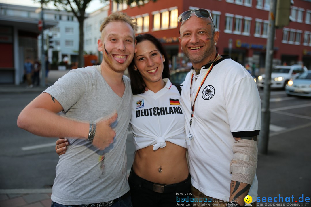 WM 2014: Deutschland vs. Frankreich: Singen am Bodensee, 04.07.2014