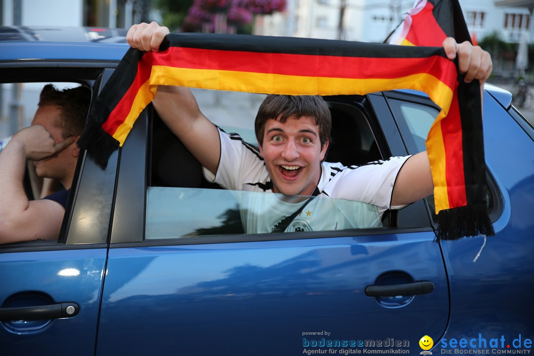 WM 2014: Deutschland vs. Frankreich: Singen am Bodensee, 04.07.2014