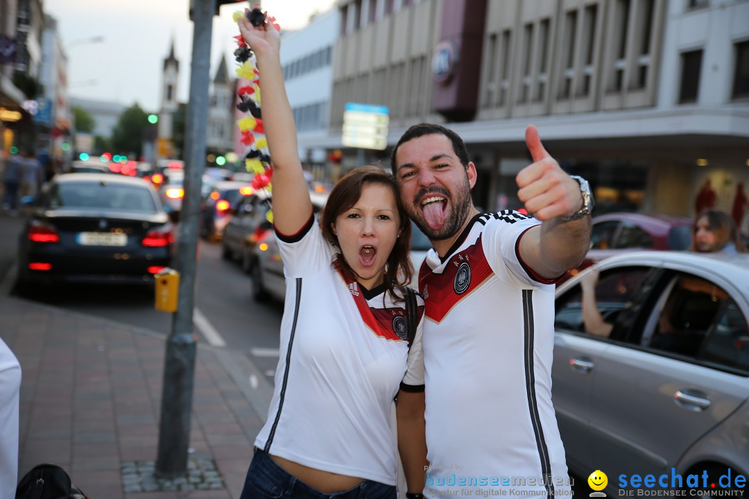 WM 2014: Deutschland vs. Frankreich: Singen am Bodensee, 04.07.2014