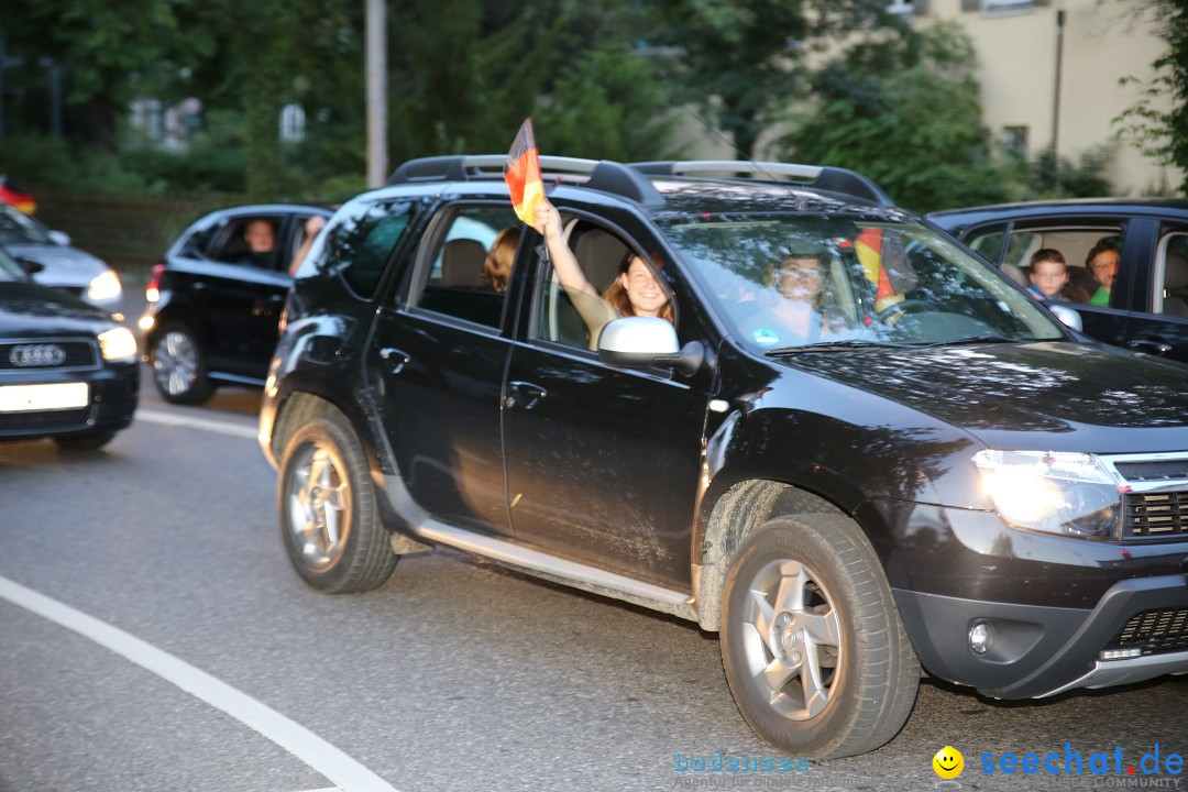 WM 2014: Deutschland vs. Frankreich: Singen am Bodensee, 04.07.2014