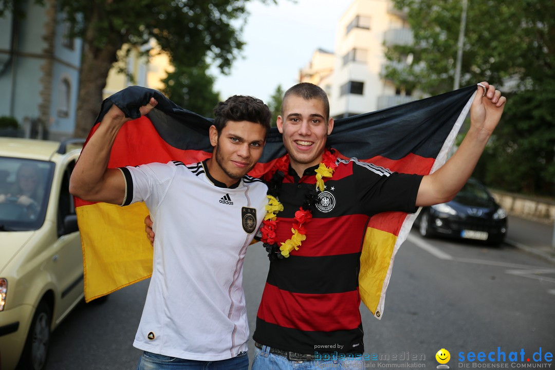 WM 2014: Deutschland vs. Frankreich: Singen am Bodensee, 04.07.2014