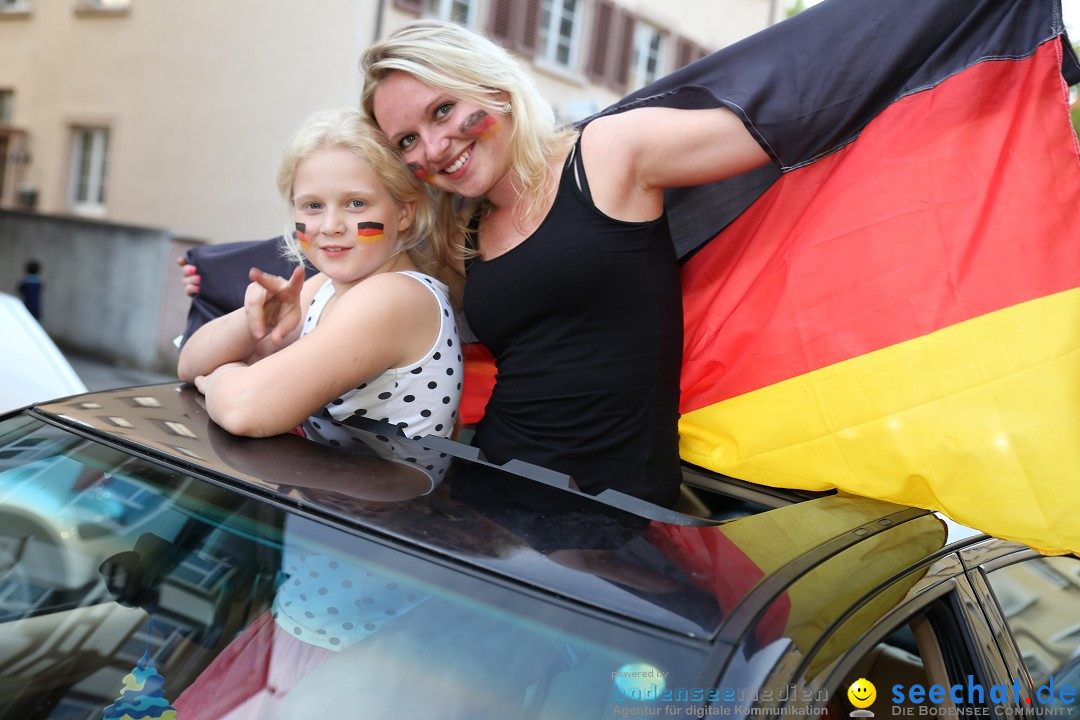 WM 2014: Deutschland vs. Frankreich: Singen am Bodensee, 04.07.2014