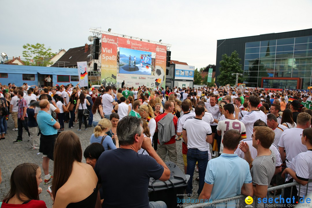 WM 2014: Deutschland vs. Frankreich: Singen am Bodensee, 04.07.2014