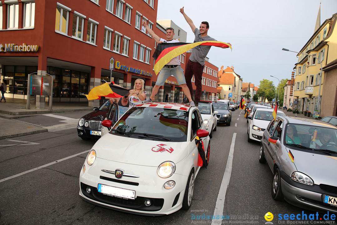 WM 2014: Deutschland vs. Frankreich: Singen am Bodensee, 04.07.2014