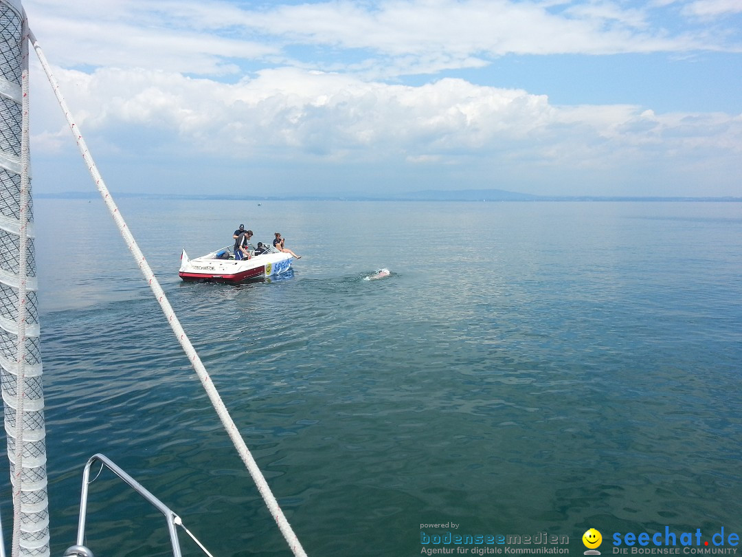 Bodenseequerung: Nathalie Pohl: Friedrichshafen - Romanshorn, 25.06.2014