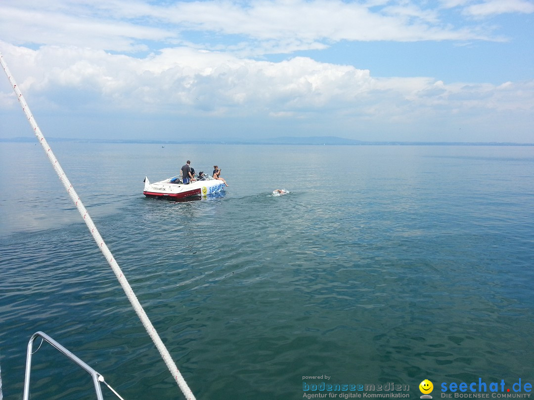 Bodenseequerung: Nathalie Pohl: Friedrichshafen - Romanshorn, 25.06.2014