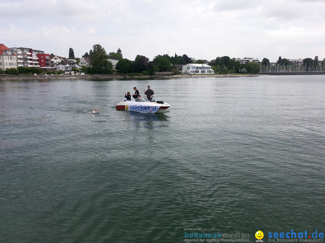 Bodenseequerung: Nathalie Pohl: Friedrichshafen - Romanshorn, 25.06.2014