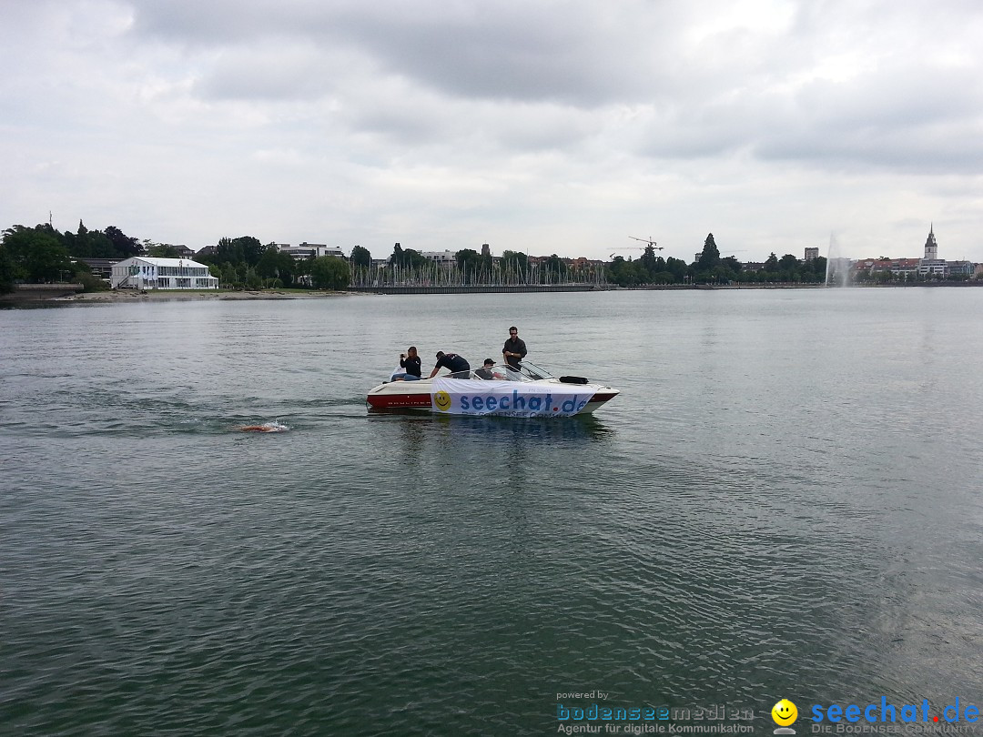 Bodenseequerung: Nathalie Pohl: Friedrichshafen - Romanshorn, 25.06.2014