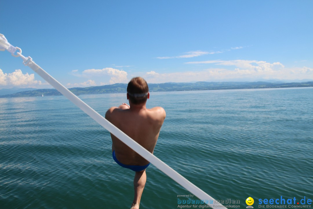 Wigald Boning durchquert den Bodensee: Friedrichshafen, 16.07.2014