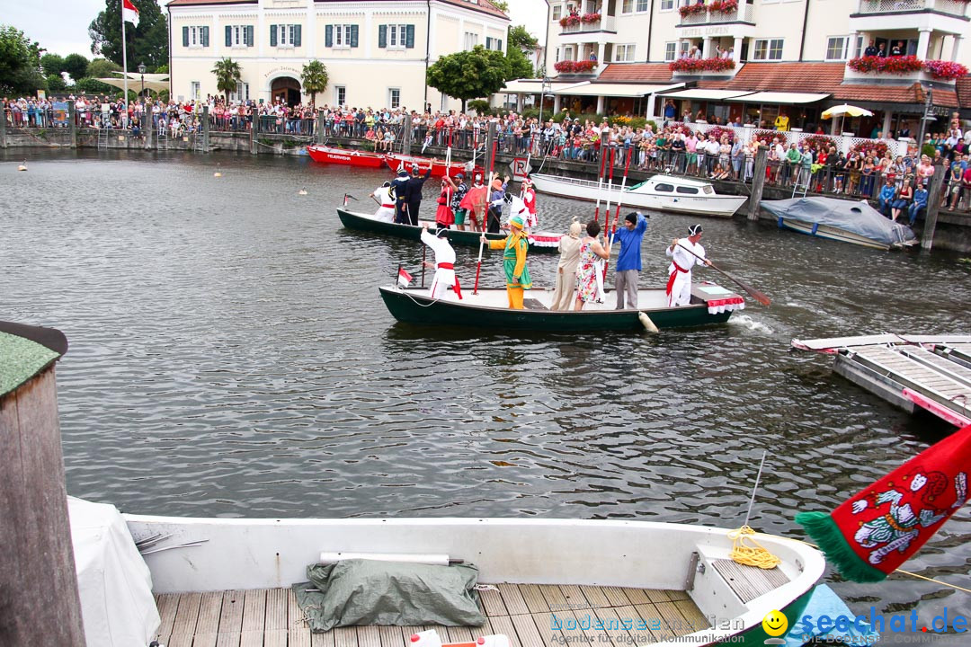 Uferfest und Fischerstechen: Langenargen am Bodensee, 03.08.2014