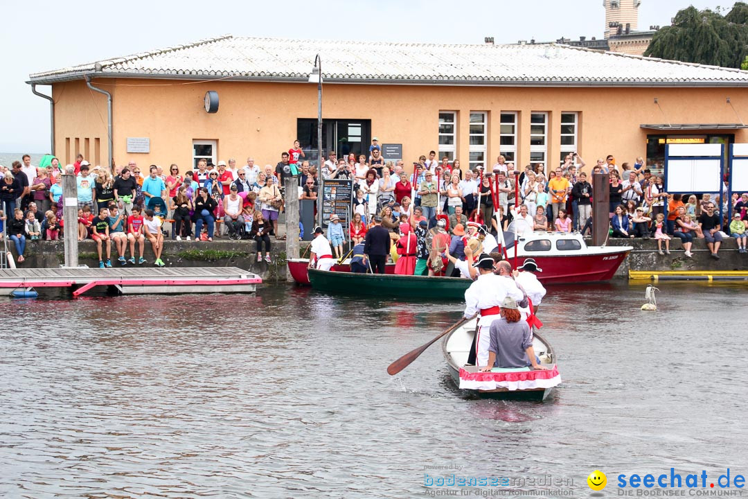 Uferfest und Fischerstechen: Langenargen am Bodensee, 03.08.2014