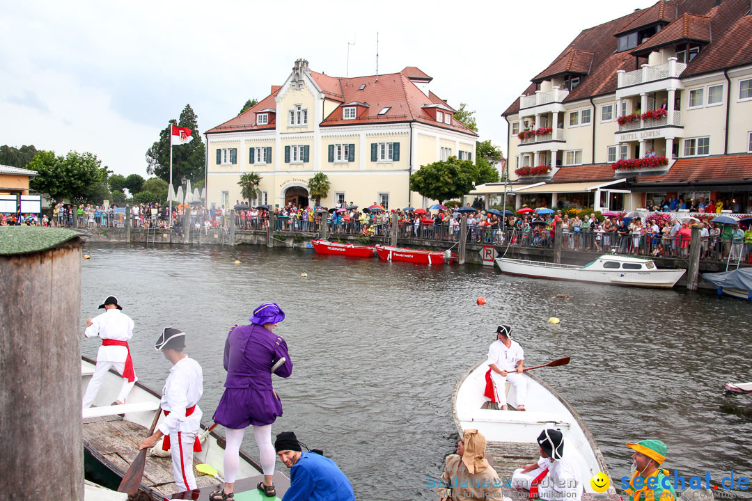 Uferfest und Fischerstechen: Langenargen am Bodensee, 03.08.2014