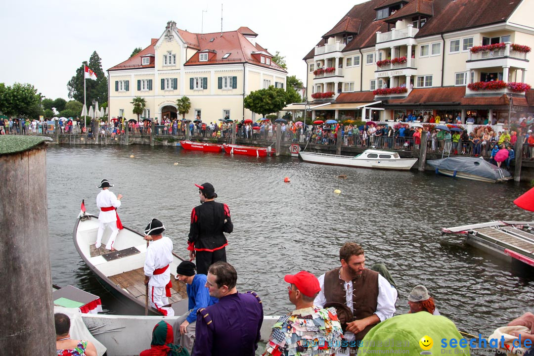 Uferfest und Fischerstechen: Langenargen am Bodensee, 03.08.2014