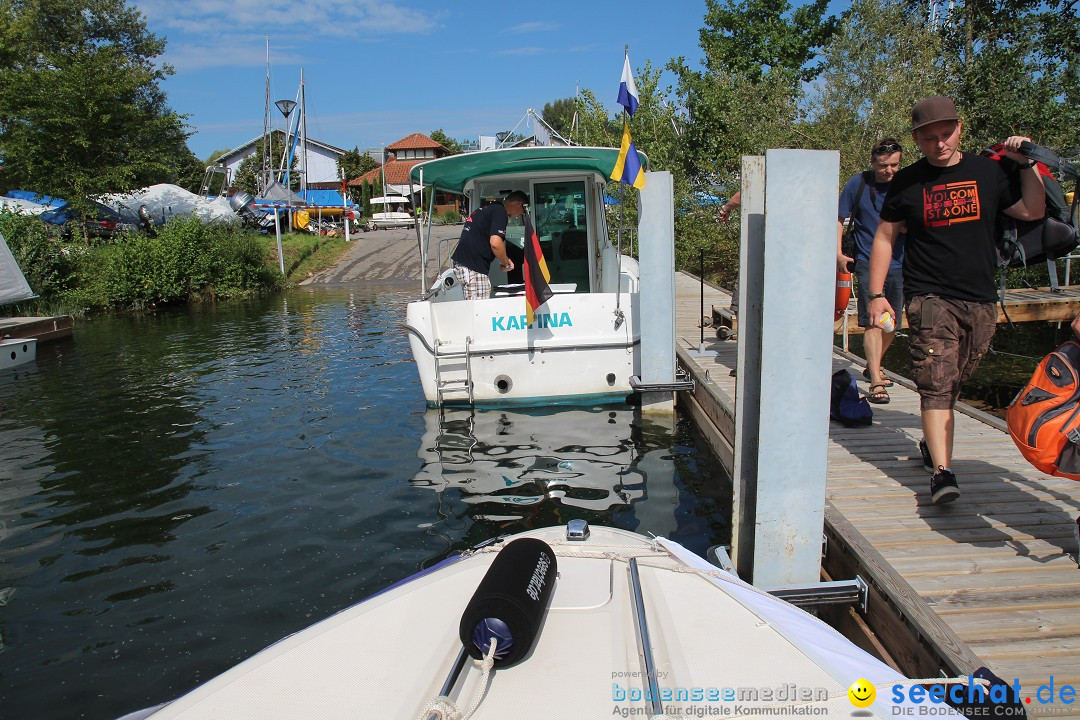 Bodensee Breitenquerung, Patrick und Uli: Romanshorn - FN, 12.08.2014