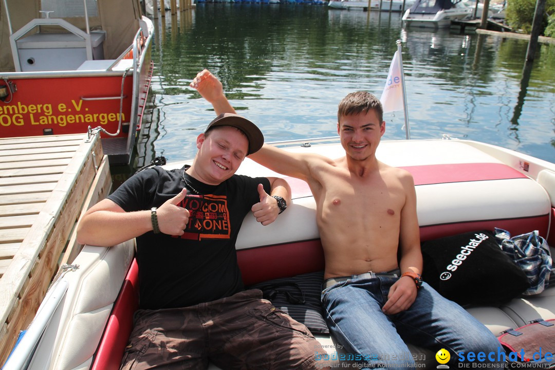 Bodensee Breitenquerung, Patrick und Uli: Romanshorn - FN, 12.08.2014