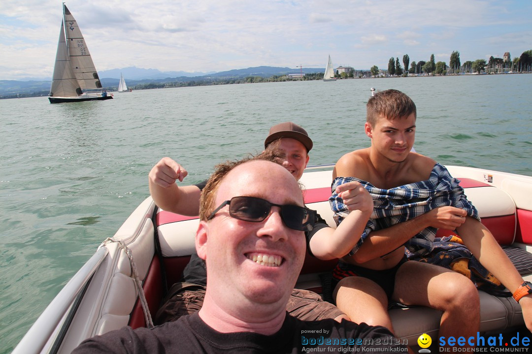 Bodensee Breitenquerung, Patrick und Uli: Romanshorn - FN, 12.08.2014