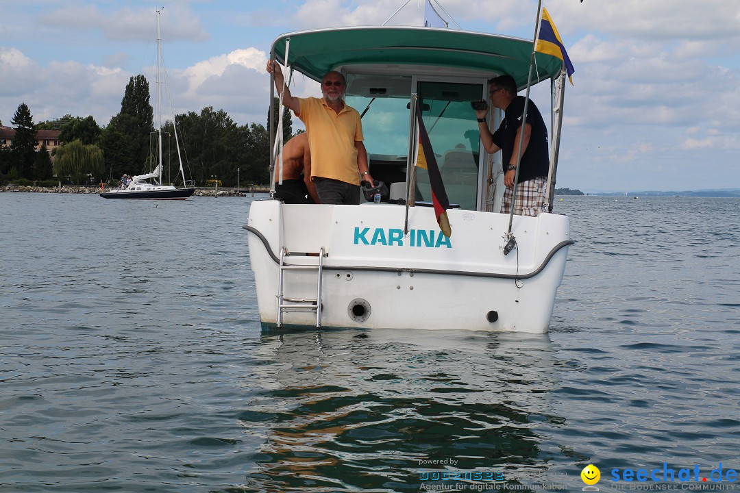 Bodensee Breitenquerung, Patrick und Uli: Romanshorn - FN, 12.08.2014