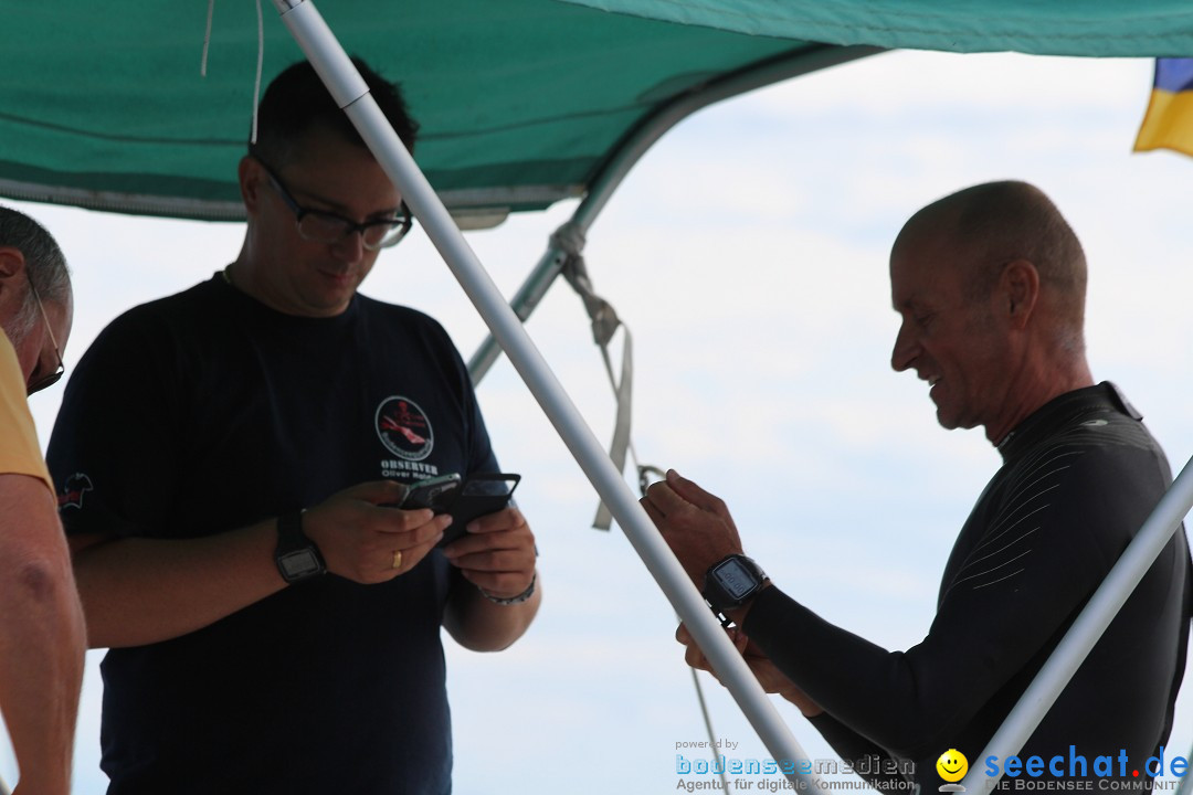 Bodensee Breitenquerung, Patrick und Uli: Romanshorn - FN, 12.08.2014