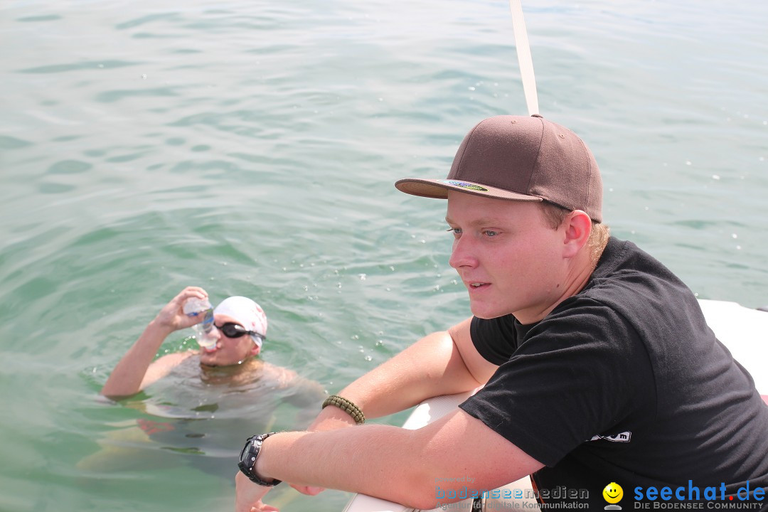 Bodensee Breitenquerung, Patrick und Uli: Romanshorn - FN, 12.08.2014