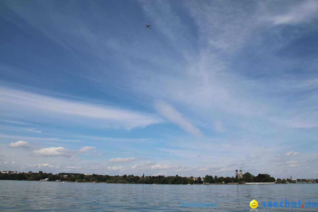 Bodensee Breitenquerung, Patrick und Uli: Romanshorn - FN, 12.08.2014