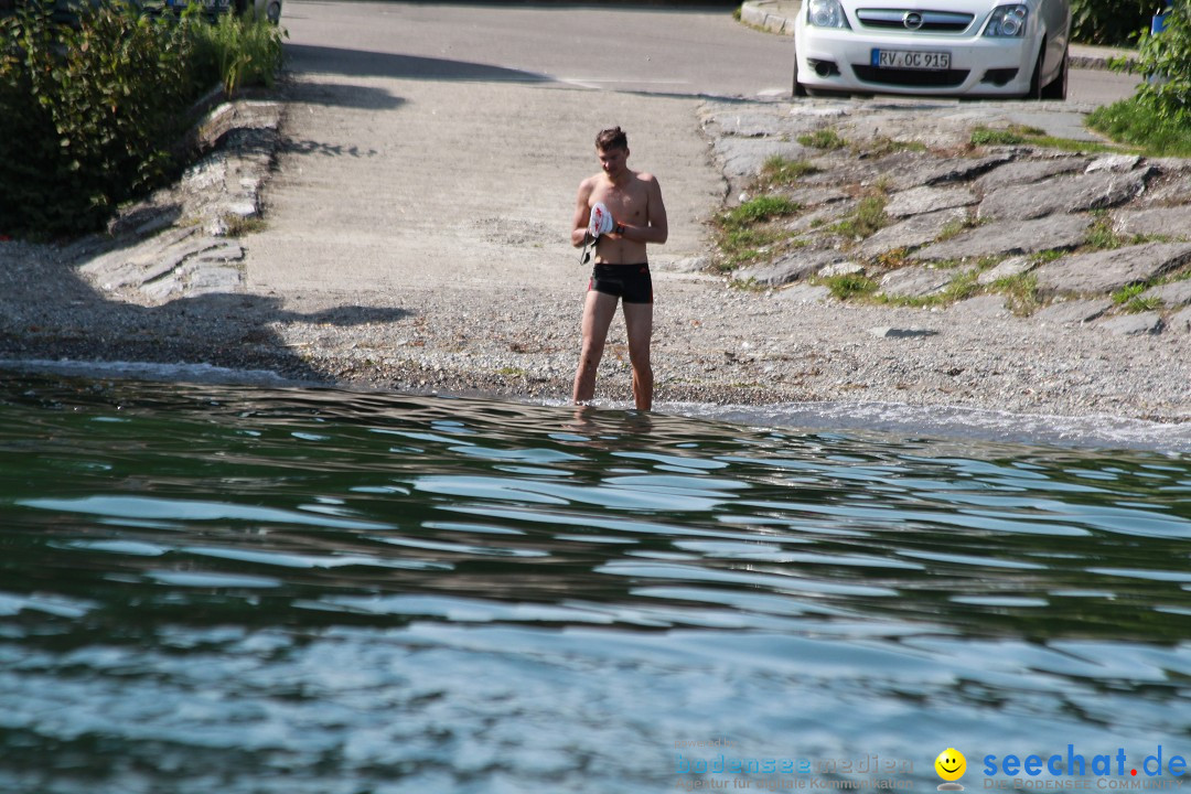 Bodensee Breitenquerung, Patrick und Uli: Romanshorn - FN, 12.08.2014