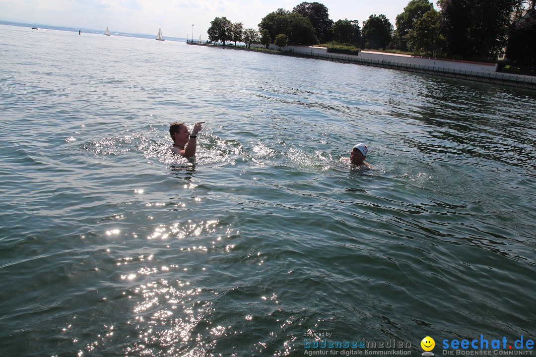 Bodensee Breitenquerung, Patrick und Uli: Romanshorn - FN, 12.08.2014