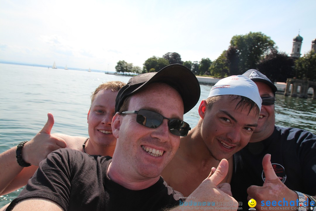 Bodensee Breitenquerung, Patrick und Uli: Romanshorn - FN, 12.08.2014