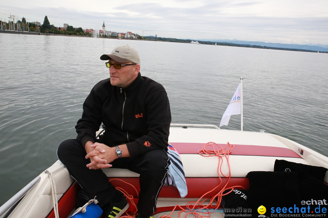 Bodenseequerung mit seechat.de Begleitboot: Jacque: Friedrichshafen, 25.08.