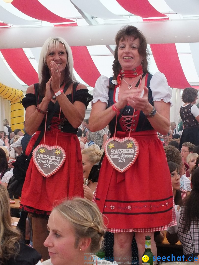 Dirndl-Weltrekord: Bad-Schussenried am Bodensee, 04.10.2014