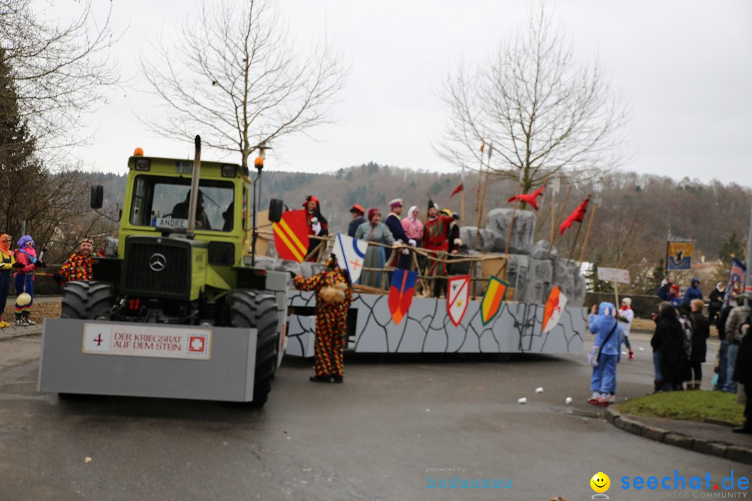 Fasnet Festumzug mit Motivwagen : Stockach am Bodensee, 01.02.2015